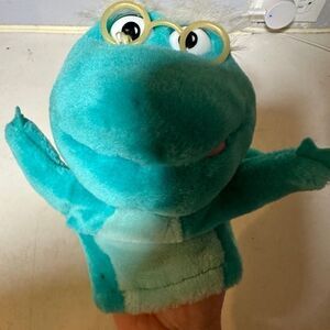 Vintage Noah’s Park Plush Frog Hand Puppet “Ponder”